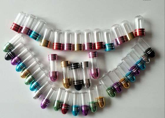 44mm Küçük Plastik Hap Kapları Pembe Bir Kapsül Ambalajı