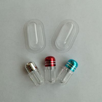 SGS Boş Plastik Hap Şişeleri 13mm Tek Kapsül Mermi Şekli