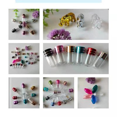 SGS Boş Plastik Hap Şişeleri 13mm Tek Kapsül Mermi Şekli