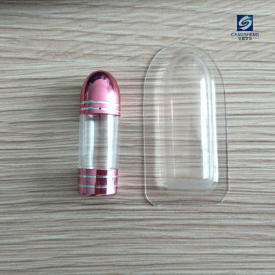 44mm Küçük Plastik Hap Kapları Pembe Bir Kapsül Ambalajı