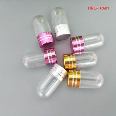 15mm PS Şeffaf Plastik Hap Şişeleri Konteyner Bir Kapsül