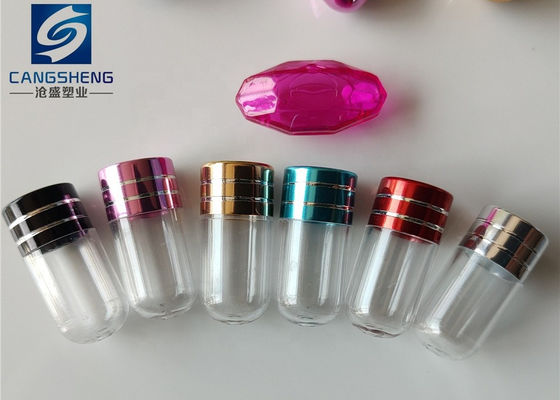 Tek 14mm Boş Kapsül Kabuğu Plastik PS Gergedan Hapları Şişesi