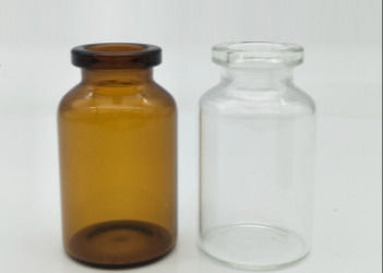 Hava Geçirmez Kauçuk Tıpalı 10ml FDA Şeffaf Cam Hap Şişeleri