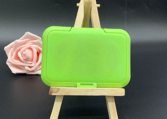 ISO9001 Bebek Mendilleri Plastik Kapaklı Yeşil 100mm Islak Mendil Kapaklı